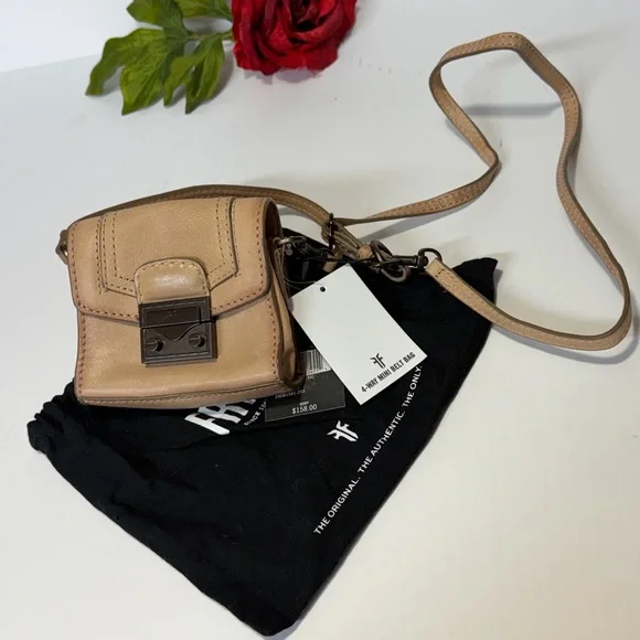 Frye Beige Nude Leather Mini Bag - Picture 4 of 8